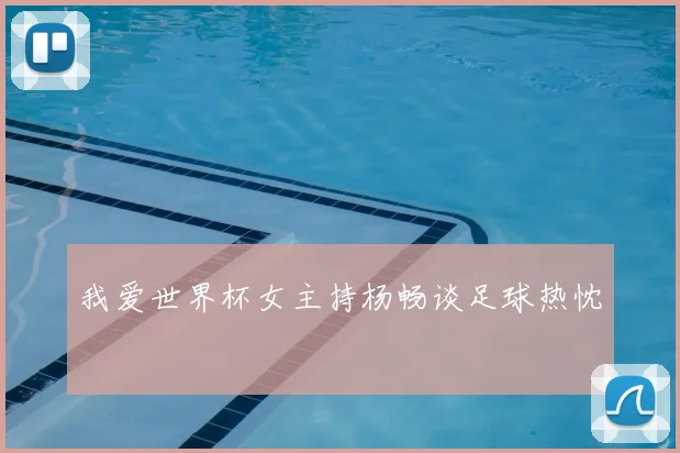 我爱世界杯女主持杨畅谈足球热忱